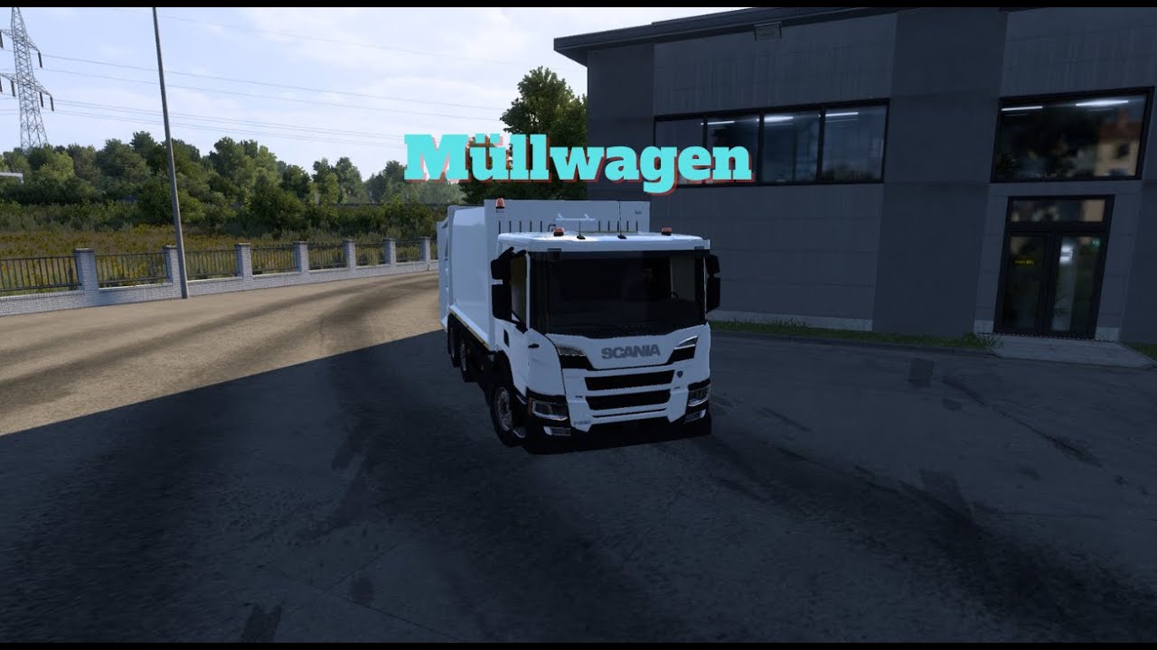 ETS2 v1.57 PGR Scania Truck Addon Müllwagen