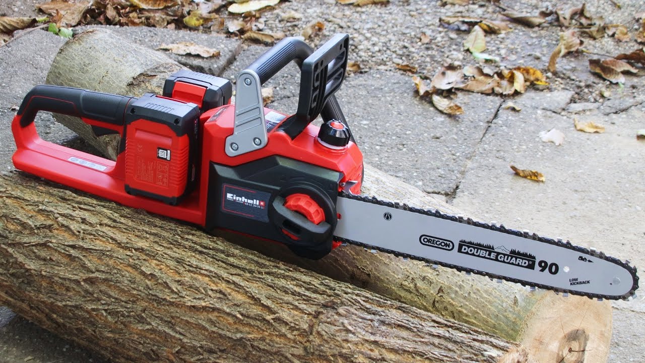 Einhell GE-LC 36/35 Li Power X-Change 36V Cordless Chainsaw Power Demonstration