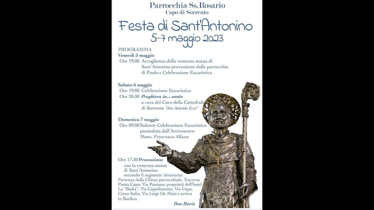 Sant'Antonino dei giardinieri- Processione  da Puolo a Capo di Sorrento  5/05/2023