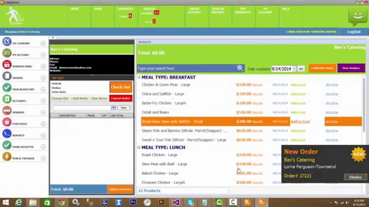 OrderMax Vendor Handler Updated