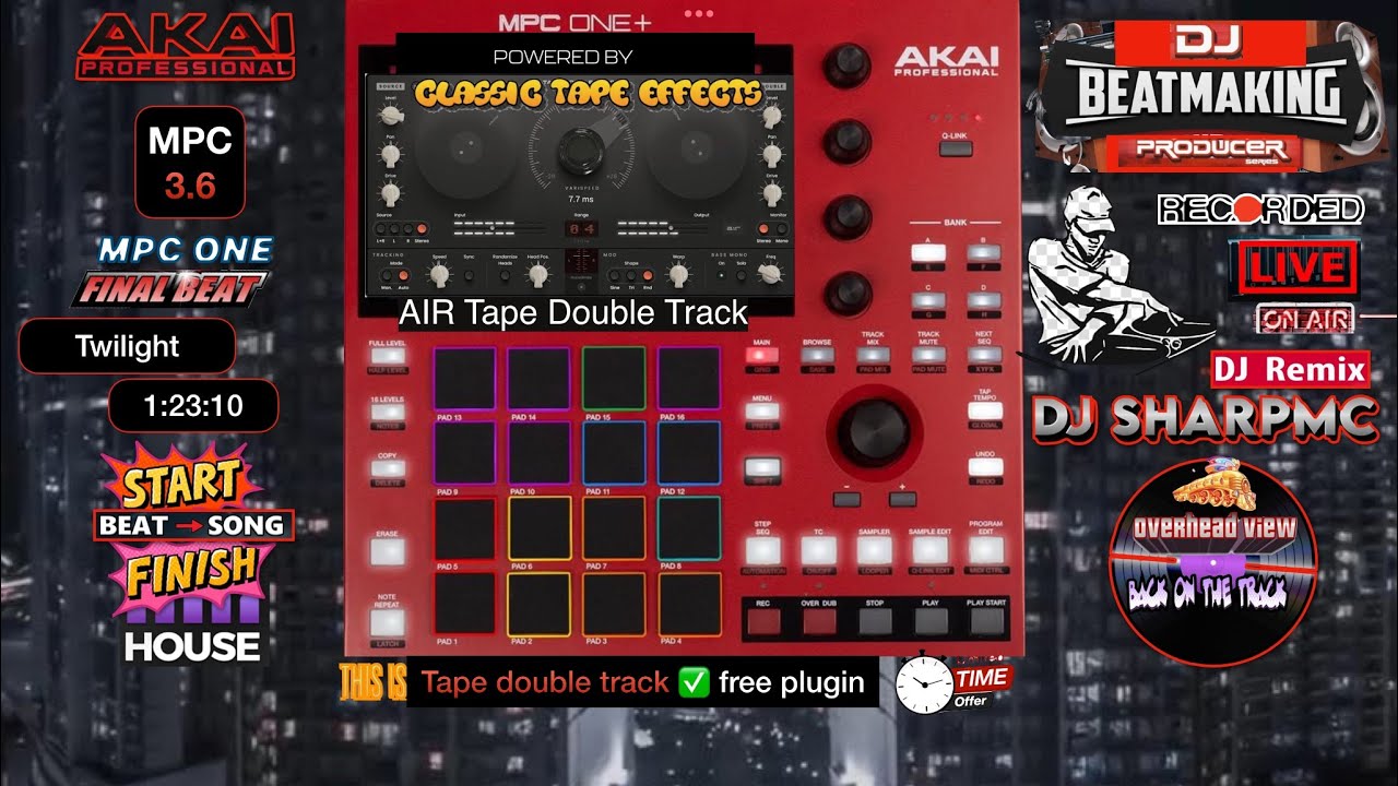 AKAI MPC ONE - #534 Air tape double track demo classic deep house mix #DJ_SharpMC_LIVE,#MPC_ONE,#MPC