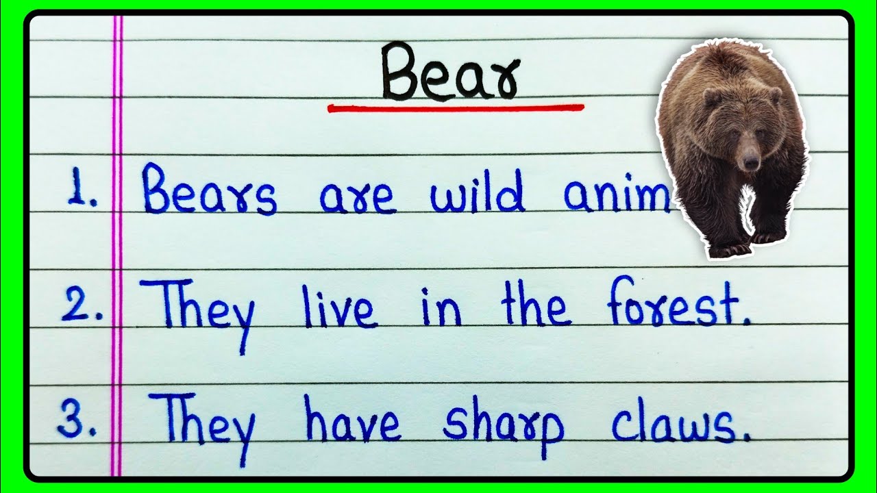 10 lines on Bear in English/Bear essay in English/Essay on Bear in English/Few lines about Bear