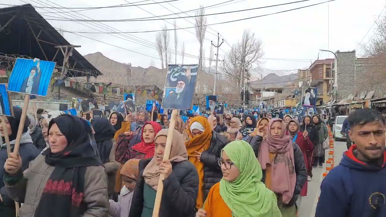 Today Anjuman Imamia Leh Organised Protest Rally in Solidarity with Iran.
