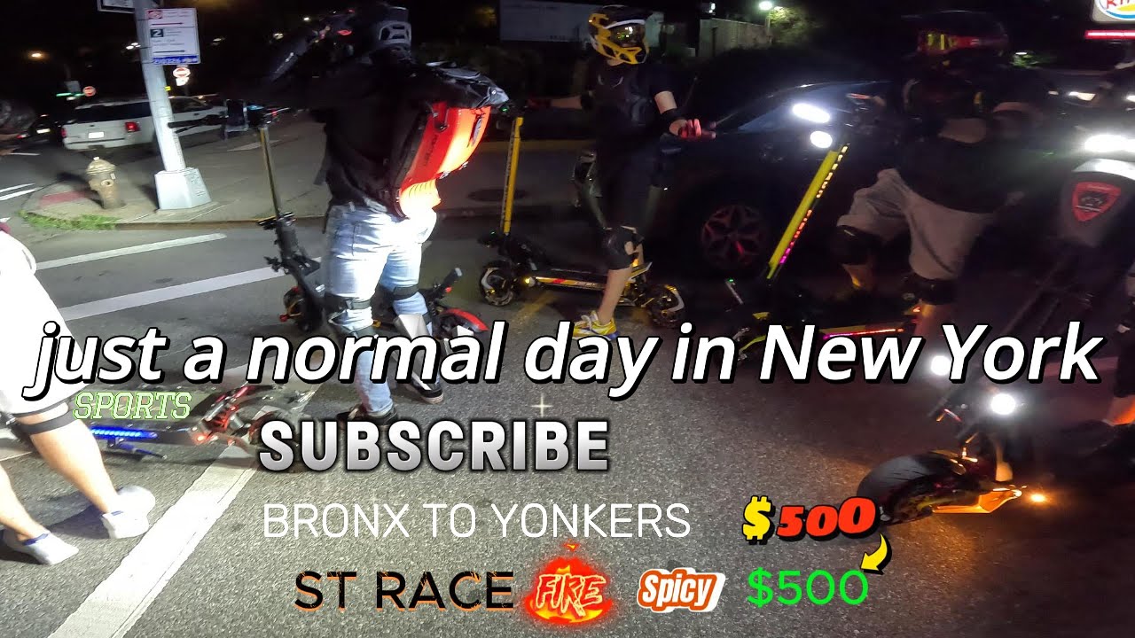 Best Fast Electric Scooter Race in the Bronx group Teverun ,Nami burn, wolf king gt pro ,InMotion Rs