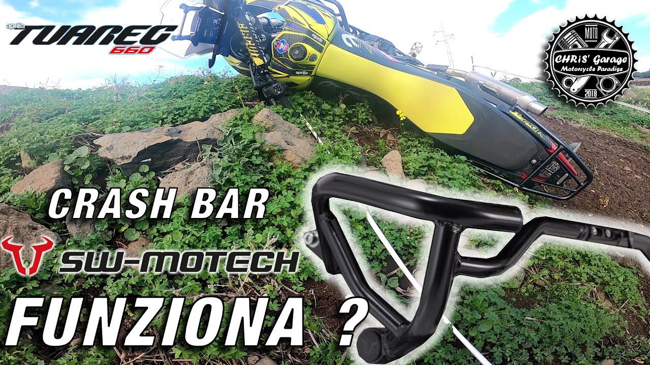 TUAREG 660: SW-MOTECH Crash Bars fa il suo dovere ? Protegge la moto ? Nel video la risposta