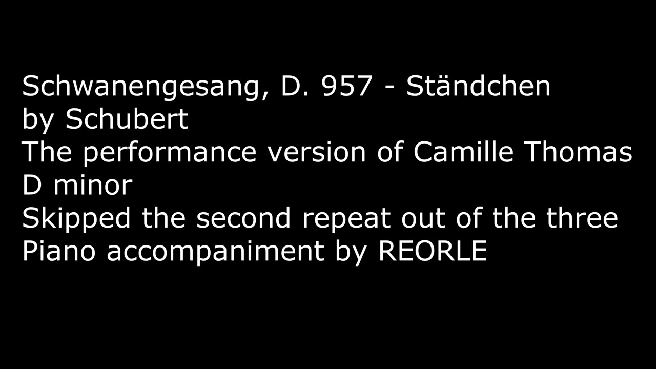Piano accompaniment: Schubert - Schwanengesang, D. 957 Ständchen 세레나데