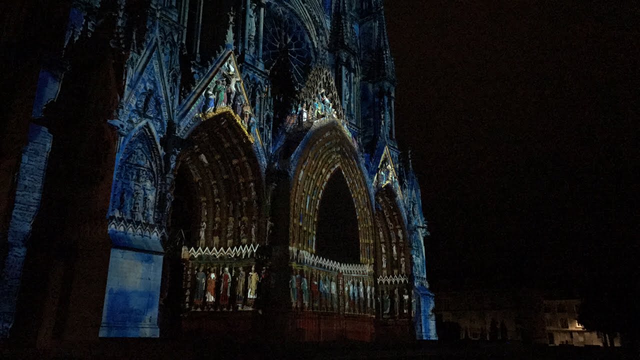Light show in Reims, France