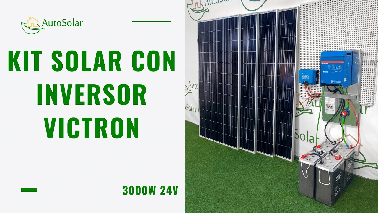 Kit Solar Victron Vivienda Aislada 3000W 24V 8000Wh/dia