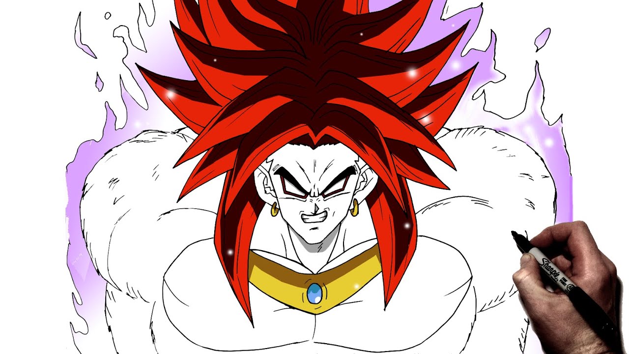 How To Draw Broly SSJ4 | Step By Step | Dragonball