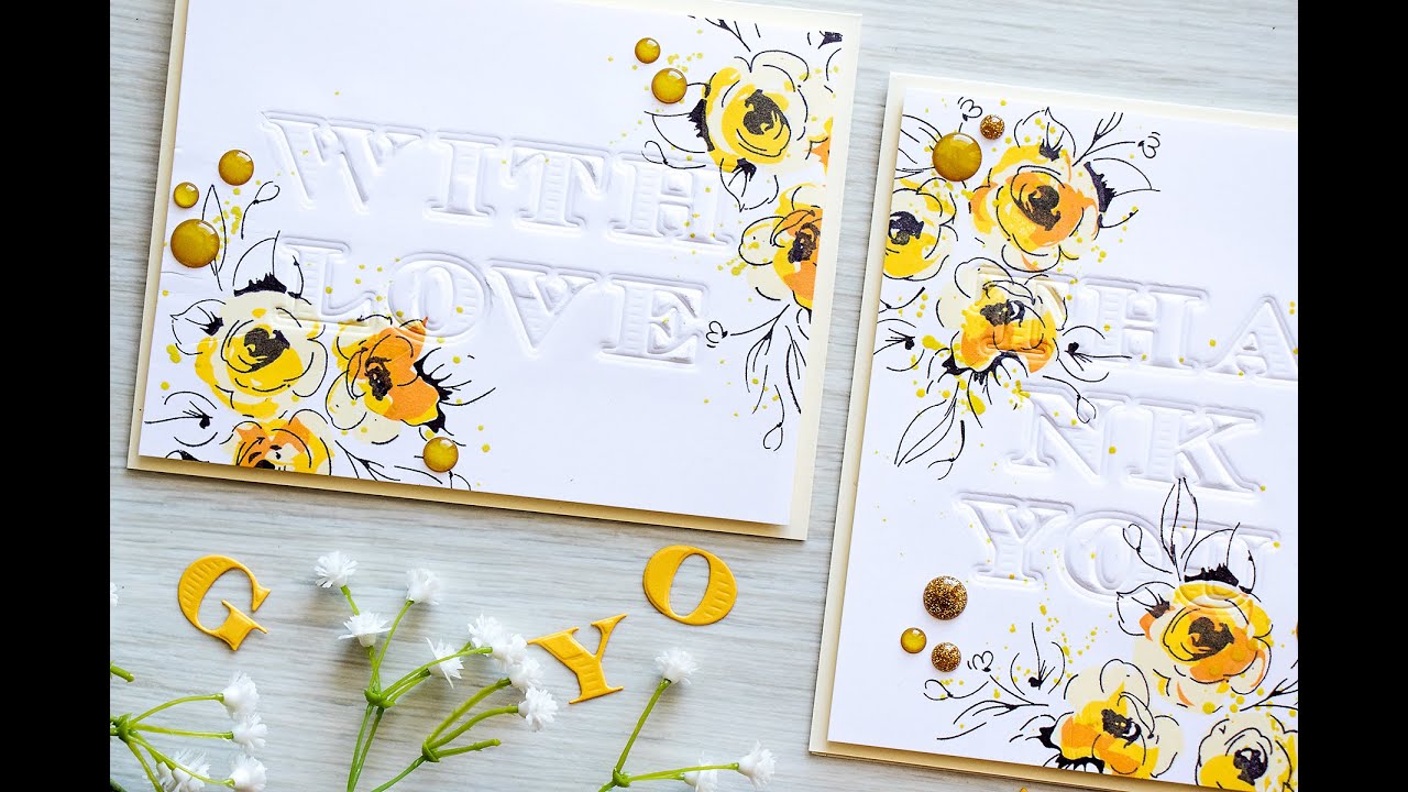 Simple Embossed Sentiments for Handmade Cards