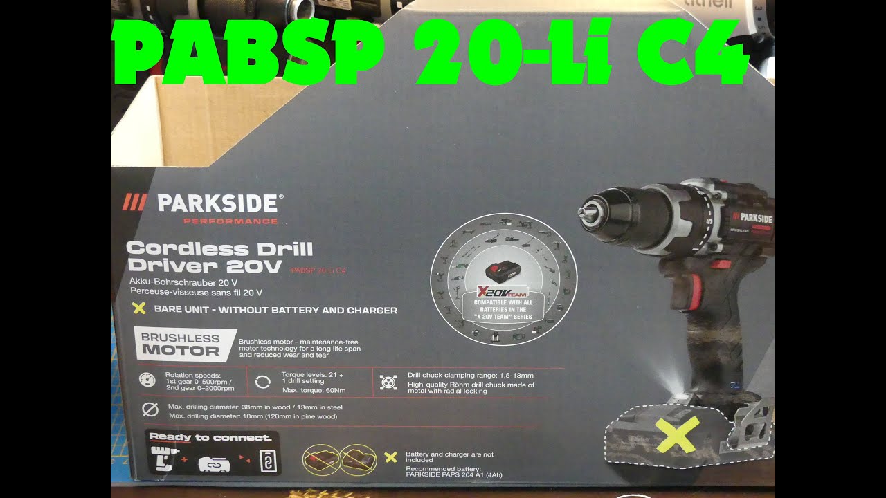 Lidl PARKSIDE PERFORMANCE® 20V Akku Bohrschrauber PABSP 20-Li C4 - Kaufempfehlung?! - und warum...