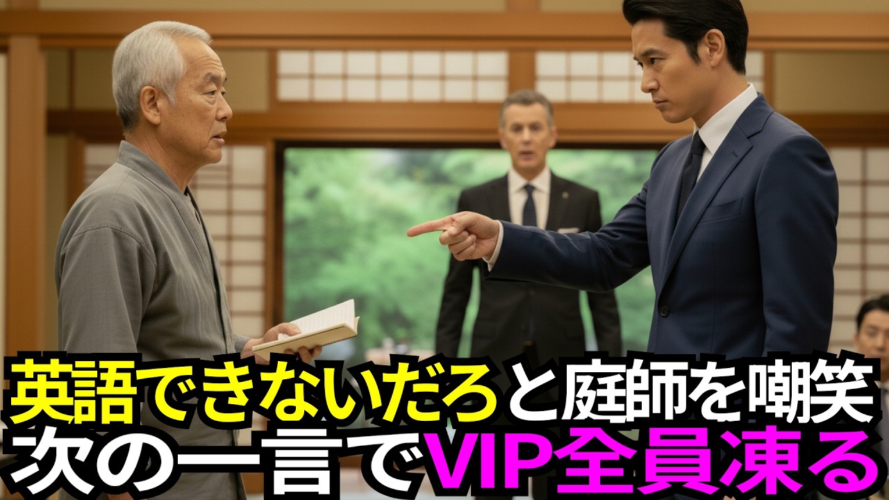 「英語できないだろw」庭師を嘲笑したMBA店長。次の瞬間、VIPたちが凍りついた理由…
