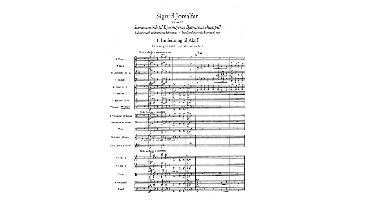 Edvard Grieg - Sigurd Jorsalfar, op. 22 [With score]