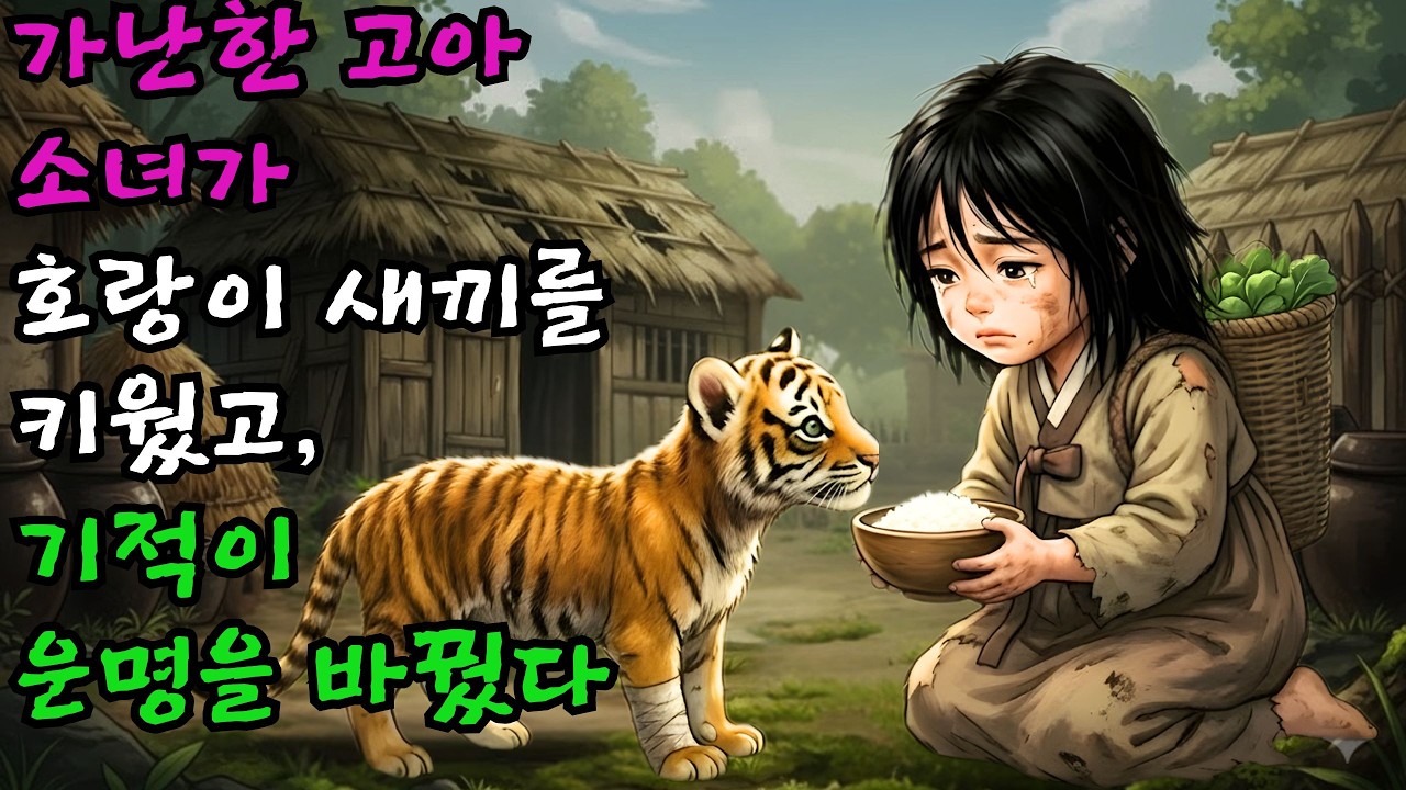 가난한 고아 소녀는 호랑이 새끼를 팔지 않고 키우기로 선택했고, 기적이 그녀의 운명을 바꿨다