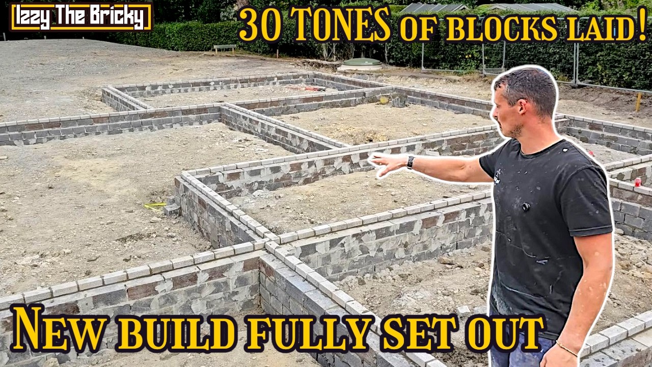 Bricklaying in FOOTINGS - We LAID over 30 TONES of block in 4 days! #bricklaying
