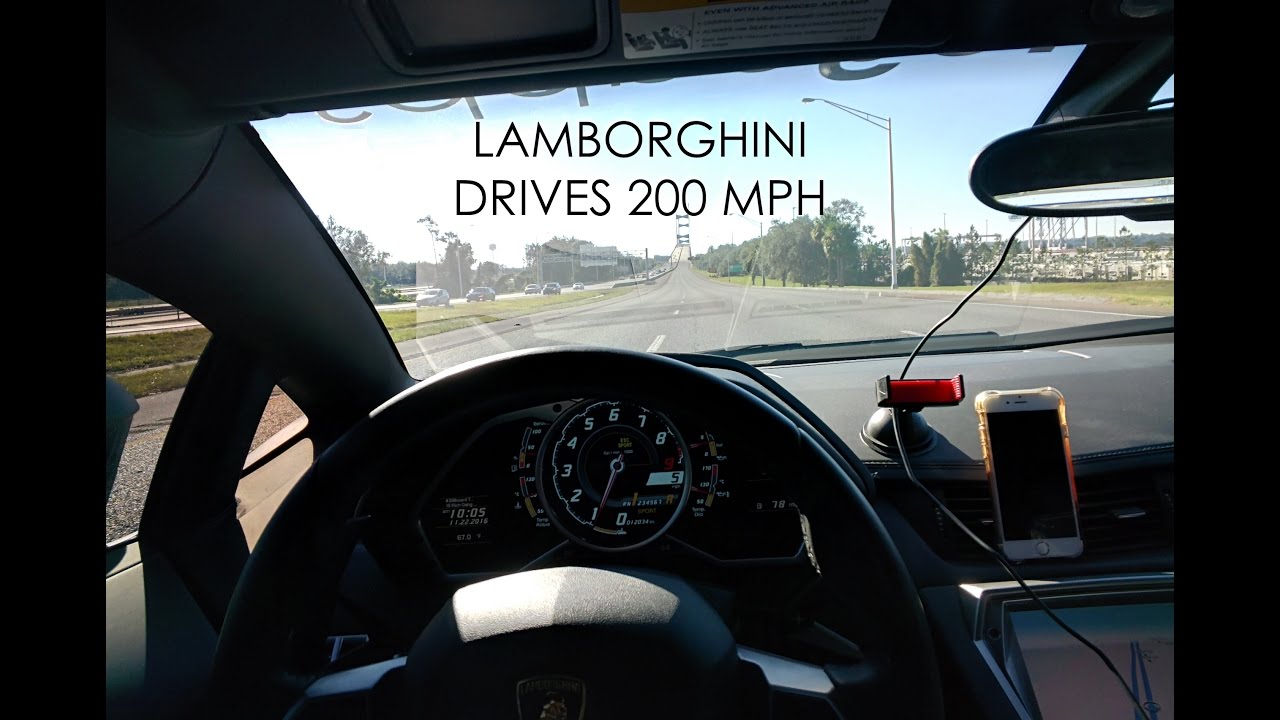 Lamborghini Aventador drives 200 mph legally on public roads