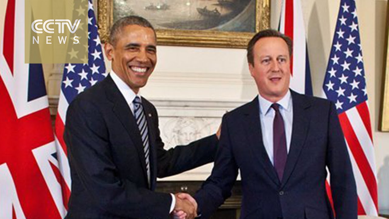 Obama meets with Cameron at Downing Street, gives speech