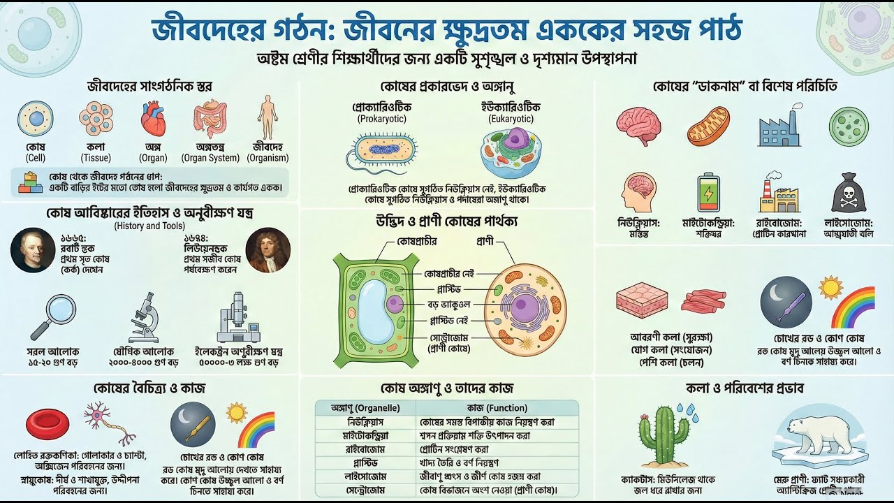 জীবদেহের গঠন সহজে শিক্ষা