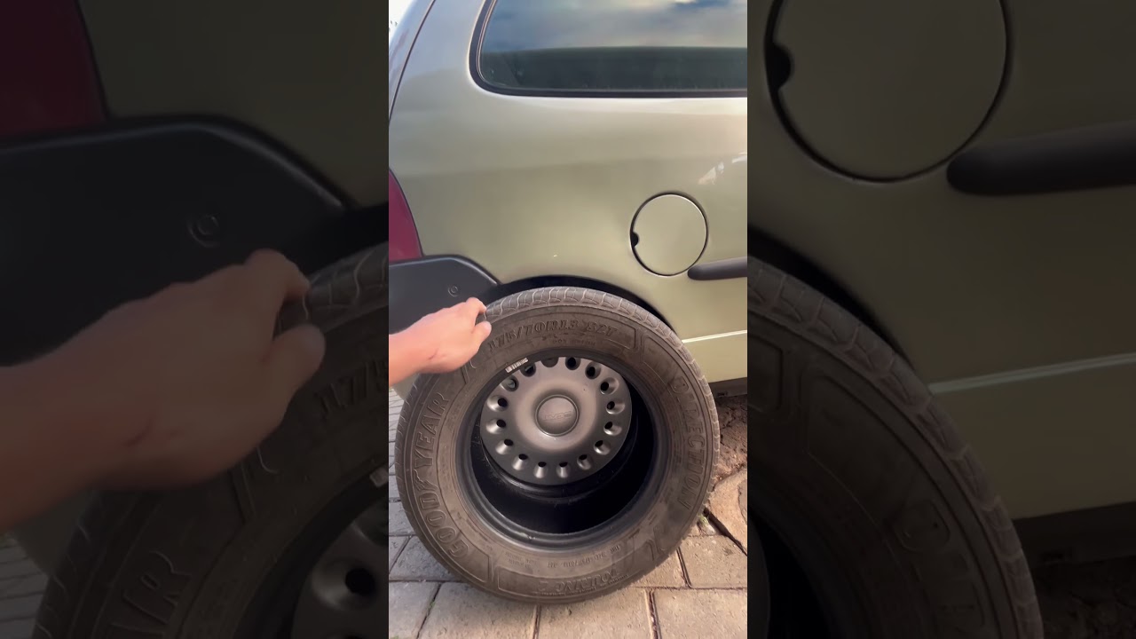 Renault twingo com pneus 175/60-R13 comparado ao 175/70-R13, que raspavam na carroceria!