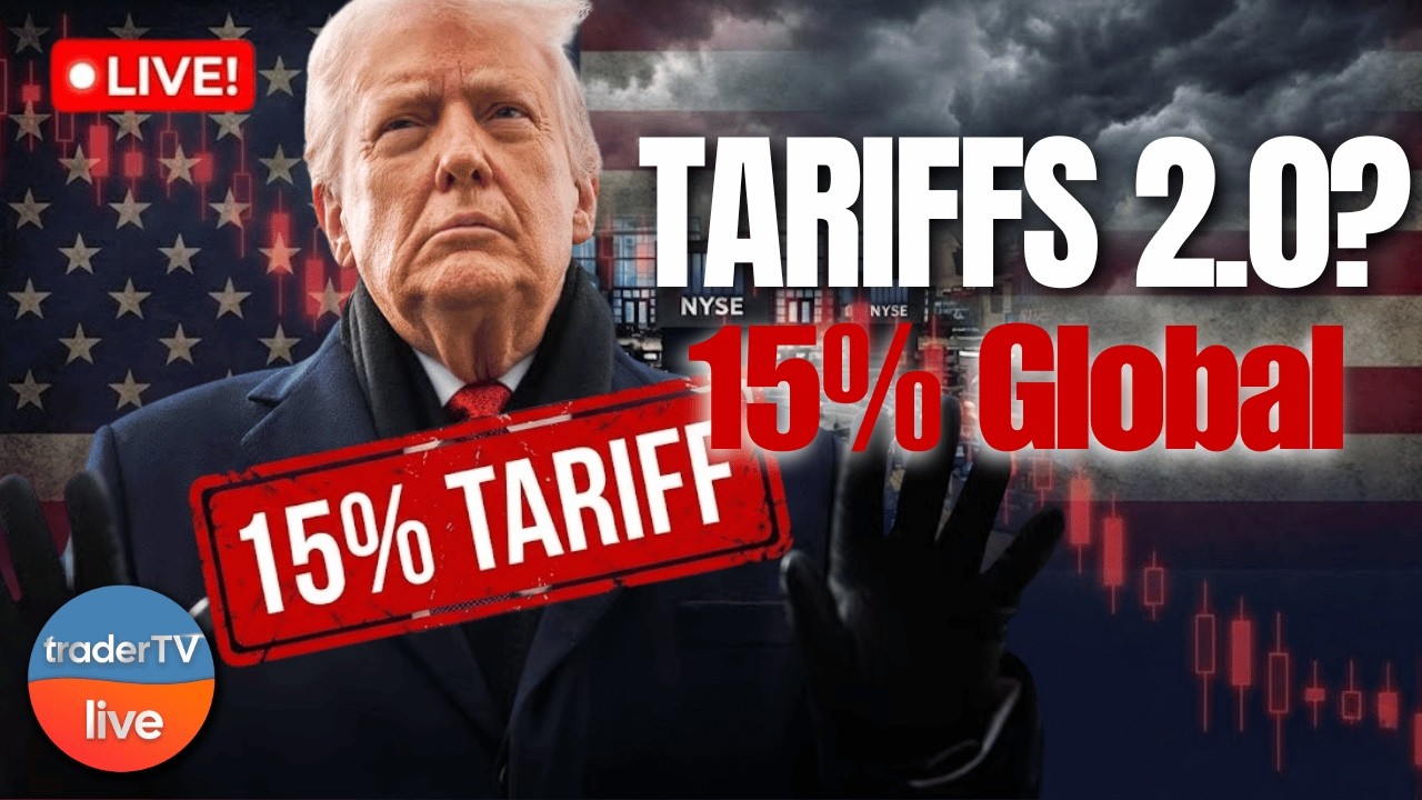 MARKETS REEL ON TARIFF HIKE ⚠️ $SPY $QQQ Sinks as Trump Acts | Live Trading Feb 23