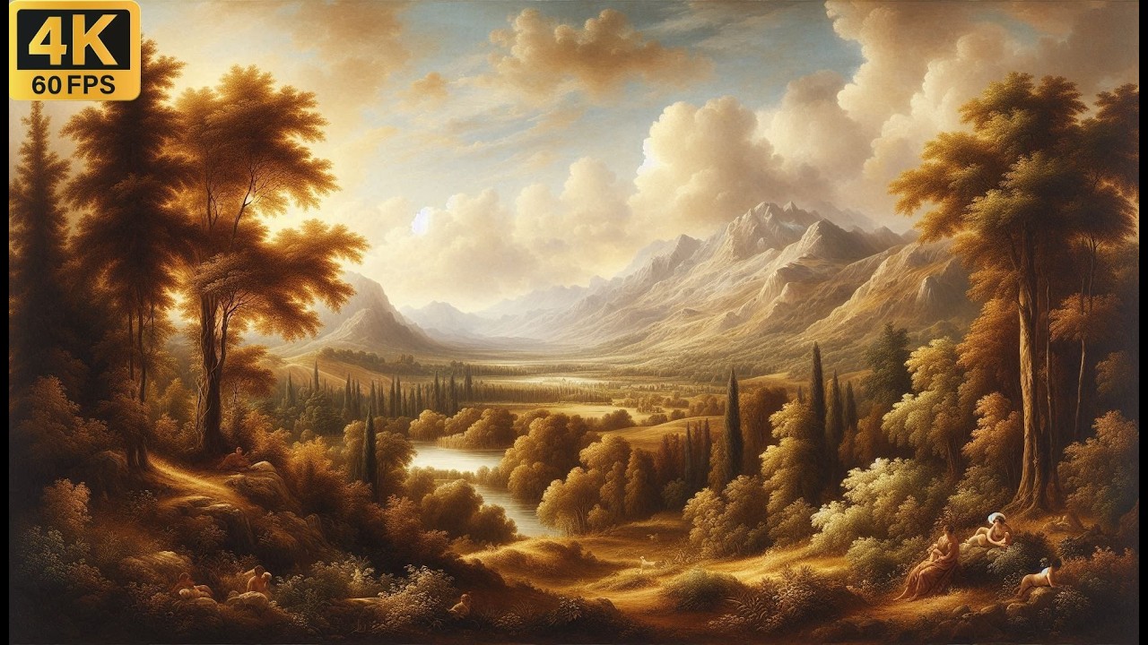 4K Vintage Landscape Art Gallery for Frame TV | Classical Paintings Screensaver (2 Hours)