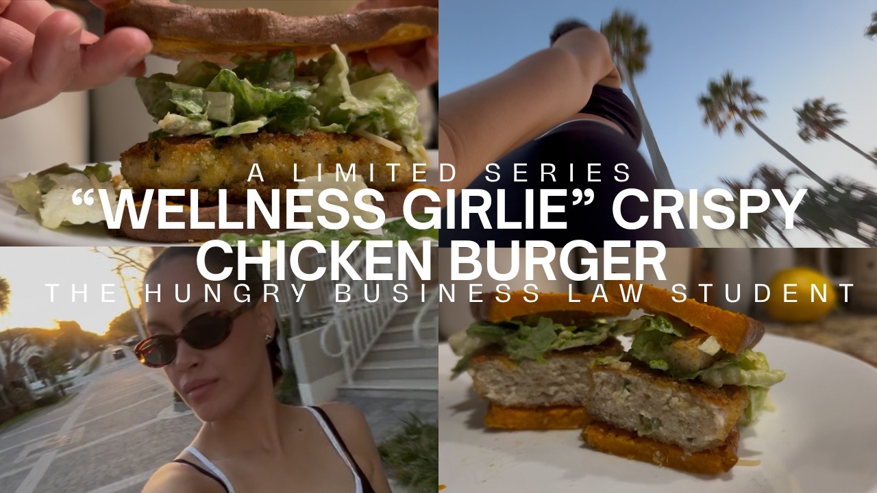 CRISPY CHICKEN BURGER AS A WELLNESS GIRLIE: HEALTHY, QUICK+ DELICIOUS 🍔🥬🍴
