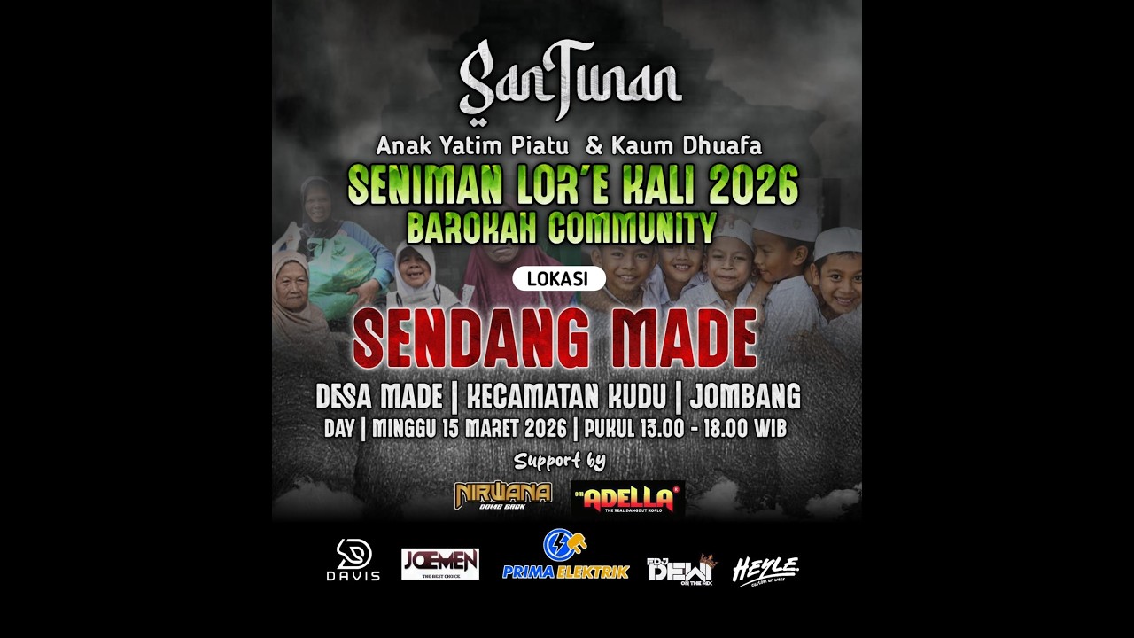 LIVE SANTUNAN ANAK YATIM DAN DHUAFA  SENILORI DAN BAROKAH COMUNITY