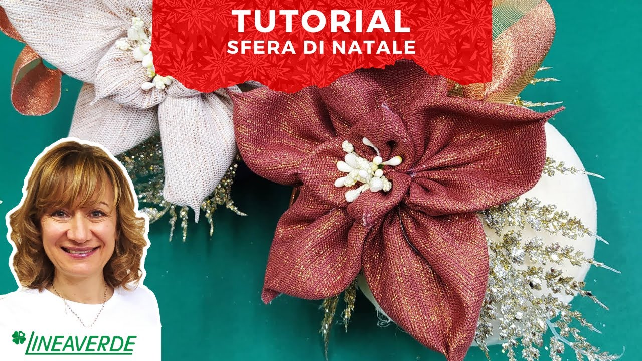 Tutorial sfera di Natale fai da te - Palla di natale in tessuto