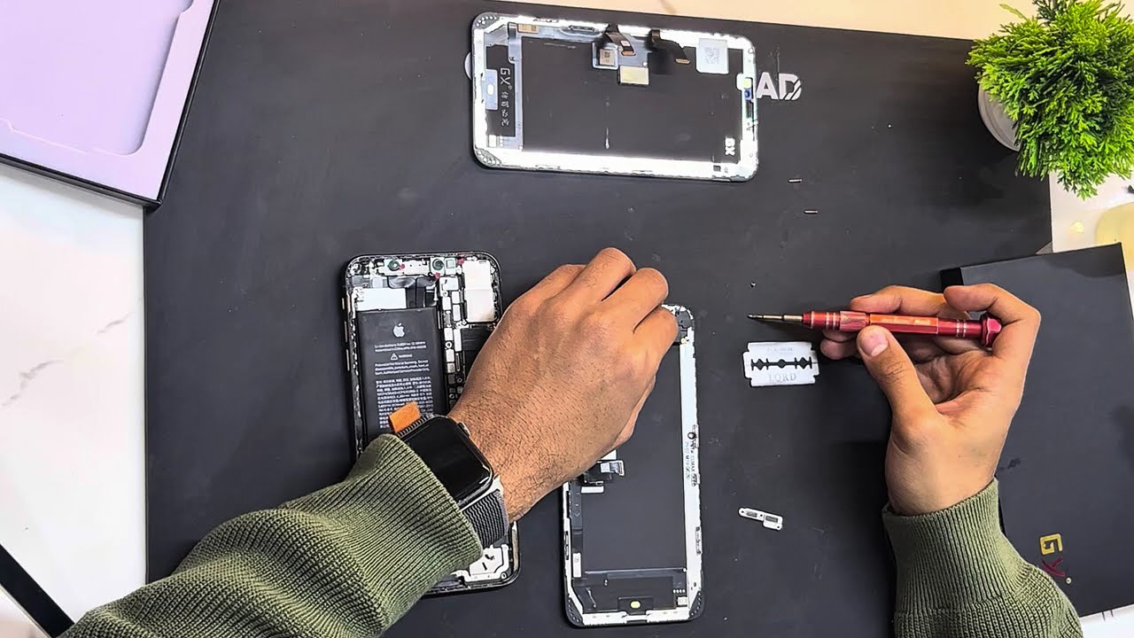 تغير شاشه ايفون xs max باحترافيه - mobile clinic