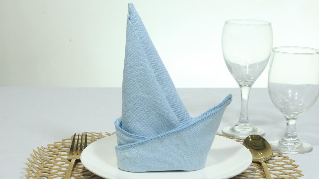 HOW? SAIL BOAT TABLE NAPKIN FOLDING #DESIGN