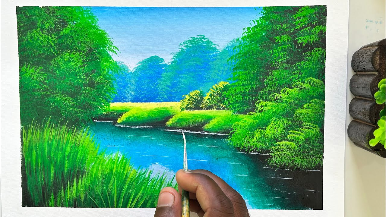 Landscape Painting / Nature /Drawing / Scenery Painting / Easy Nature Painting
