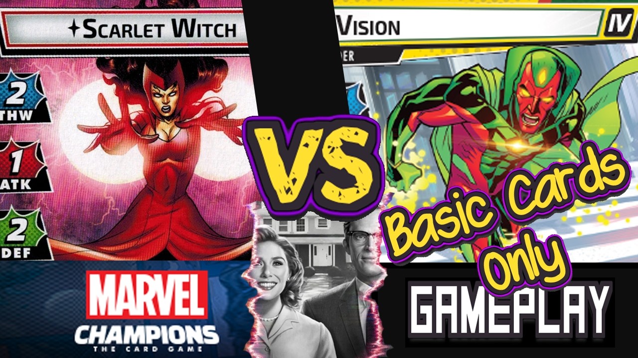 WANDAVISION Scarlet Witch vs Vision (Expert) Marvel Champions Playthrough | Basic Cards Only