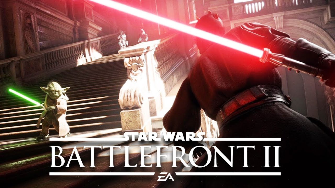 Star Wars Battlefront 2 HEROES Multiplayer Gameplay (Battlefront 2 Darth Maul, Rey & Boba Fett)