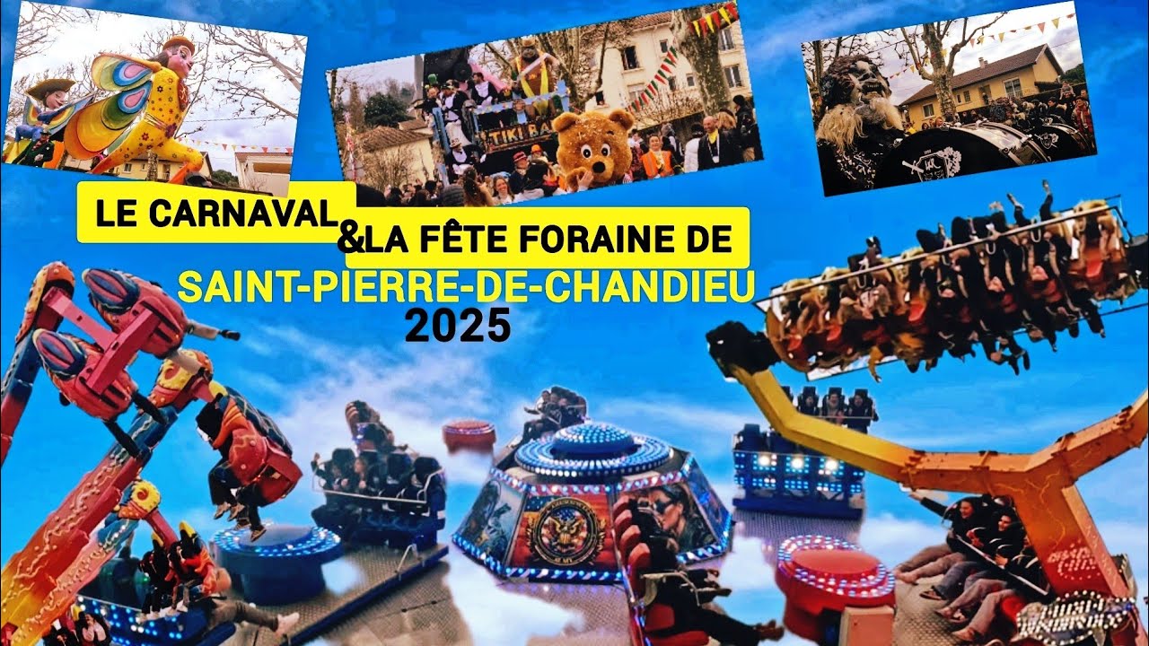 Y'a tellement de monde que c'est dur de filmer ! Carnaval et fête foraine St Pierre-de-Chandieu 2025