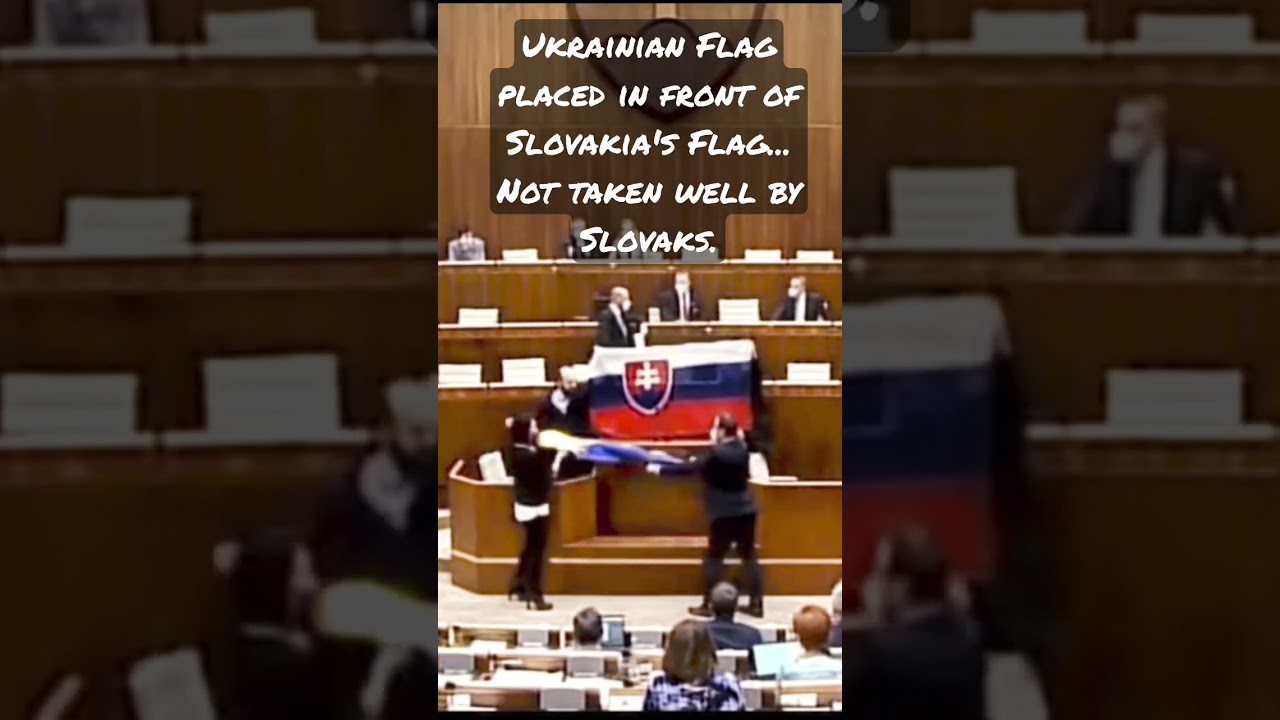 Ukrainian Flag disrespected at Slovak Parliament. Round 1. Subscribe
