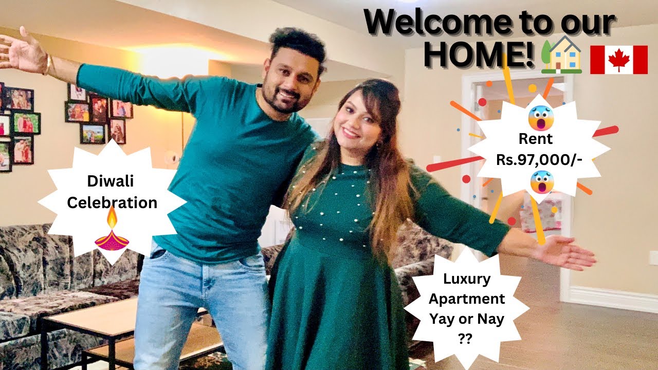 Full Tour of Our Basement APARTMENT🏡 in CANADA | Diwali Celebration in Brampton 🎇🎊