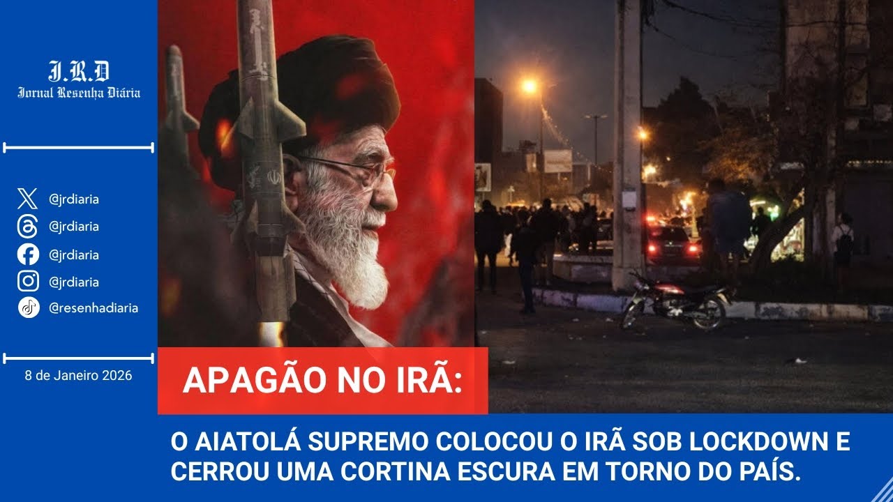 Irã em Silencio: Ligações Cortadas e o LockDown Total do Aiatolá | Jornal Resenha Diária