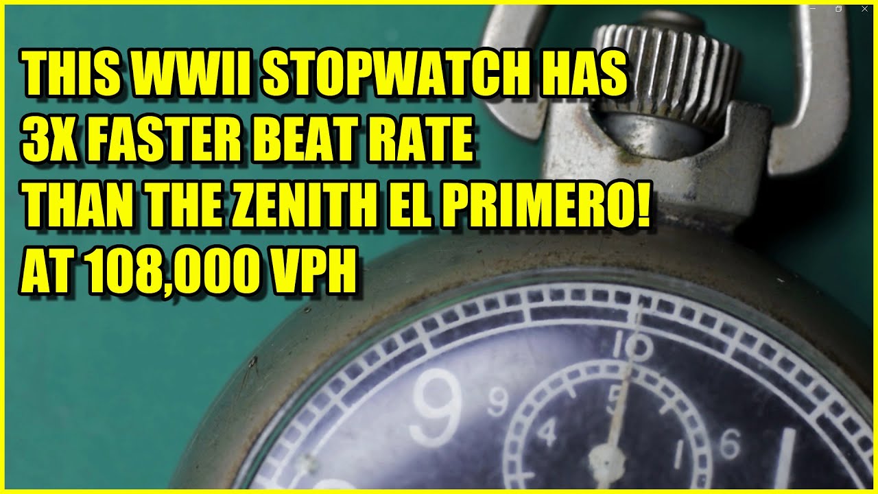 ELGIN A-8 JITTERBUG WWII STOPWATCH 108,000VPH