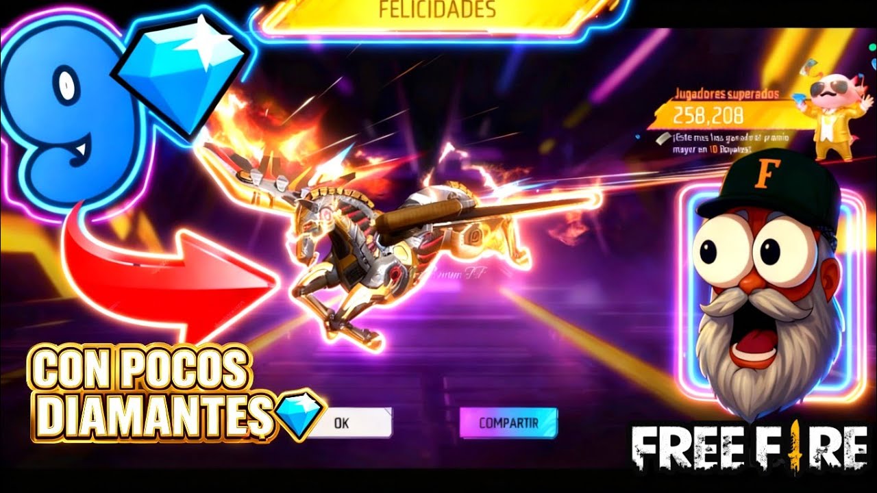 🤯CON 19💎🤯 SACANDO EL ALA DELTA PEGASO  CON POCOS DIAMANTES 💎 EN FREE FIRE 😱