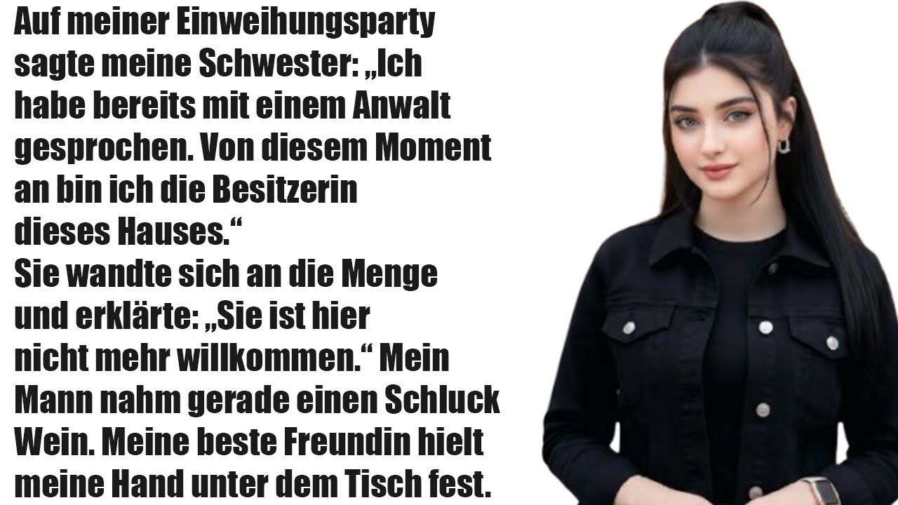 Auf der Familienfeier schrie meine Schwester: „Das Haus gehört mir – raus mit dir!“ Also…