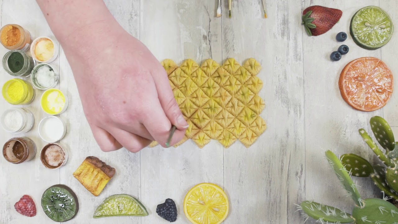 The World's Easiest Cake Decorating Moulds - Tropical Pineapple - Karen Davies Sugarcraft - Tutorial