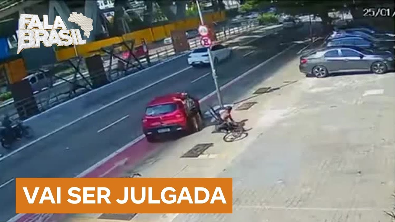 SP: motorista é flagrada atropelando casal de ciclistas