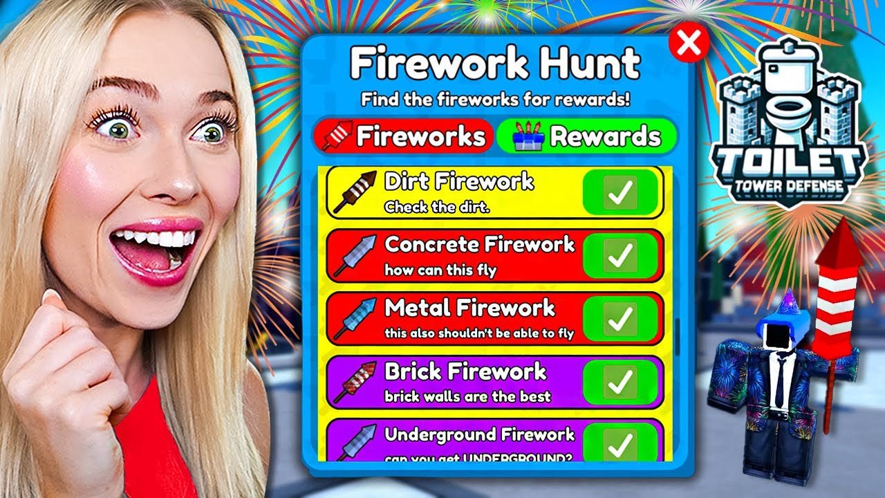 ALL Firework Locations in Toilet Tower Defense! (ROBLOX)
