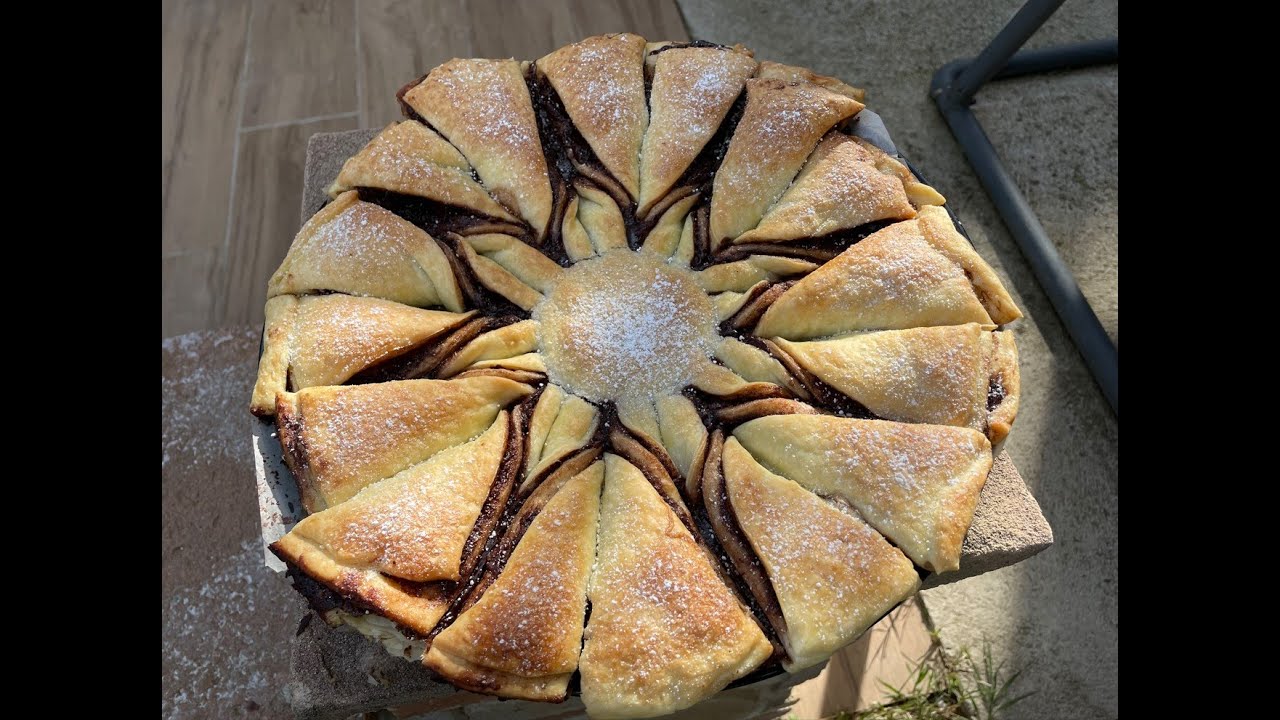 GIRASOLE di PASTA SFOGLIA e NUTELLA