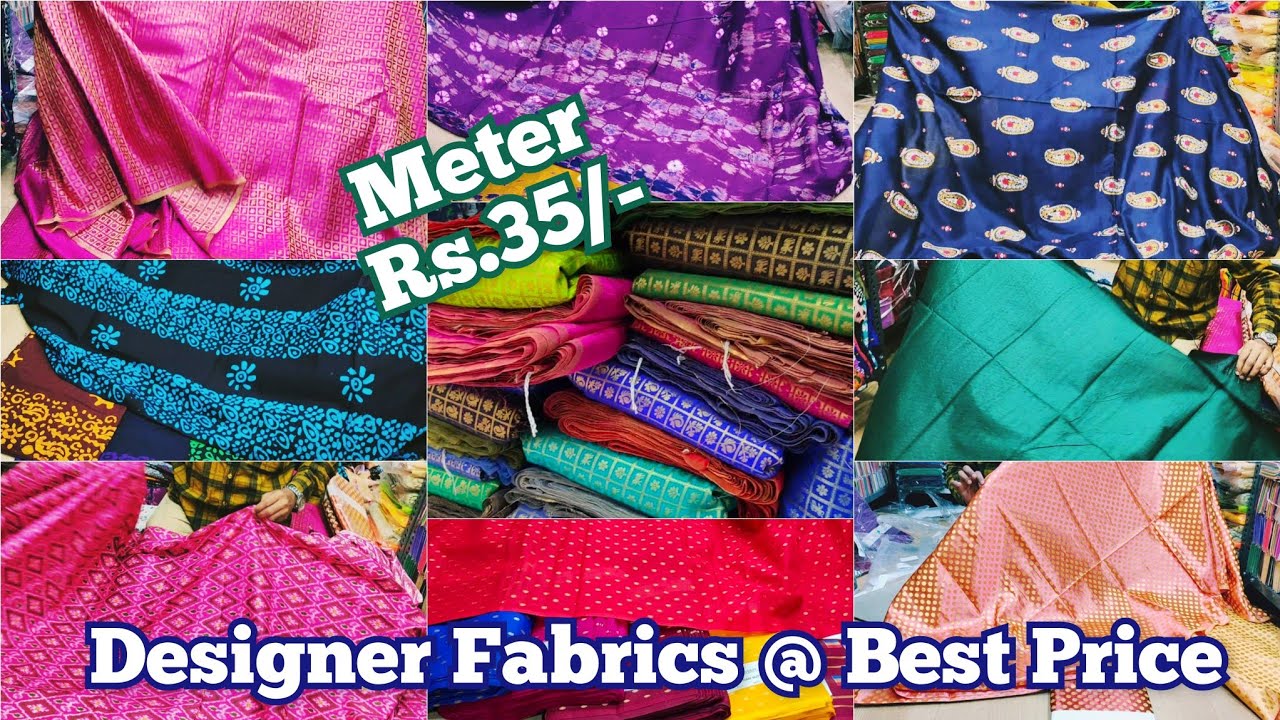 Designer Wholesale Fabrics, cotton, Reyon, Crape & Banaras Fabrics with Best price & Address