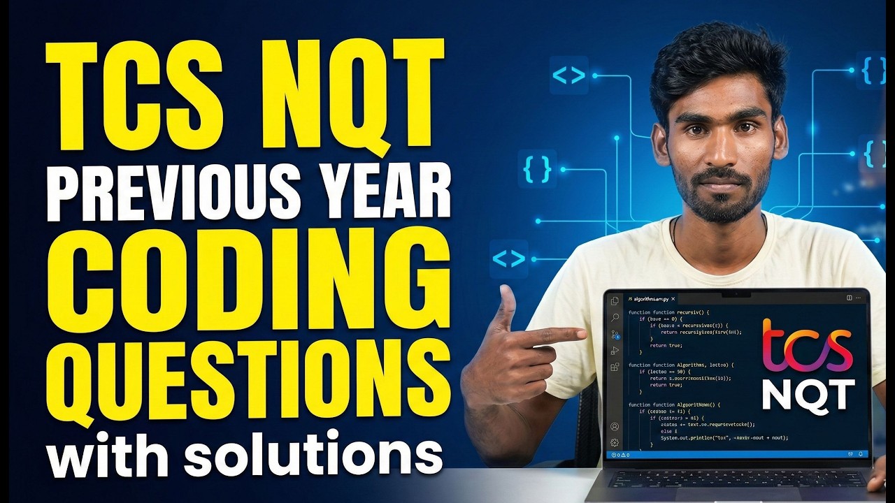 TCS NQT Previous Year Coding Questions | 2 Real Exam Questions Solved | TCS NQT Preparation 2026