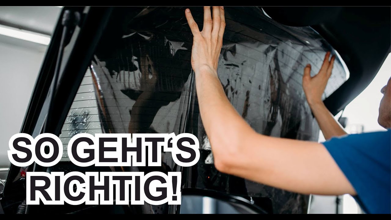 Limousinen Heckscheibe tönen folieren SCHEIBENTÖNUNG  selber lernen Anleitung Tutorial