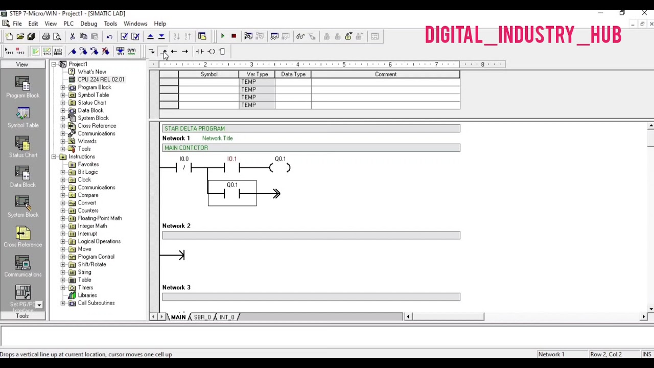 star delta program in siemens plc