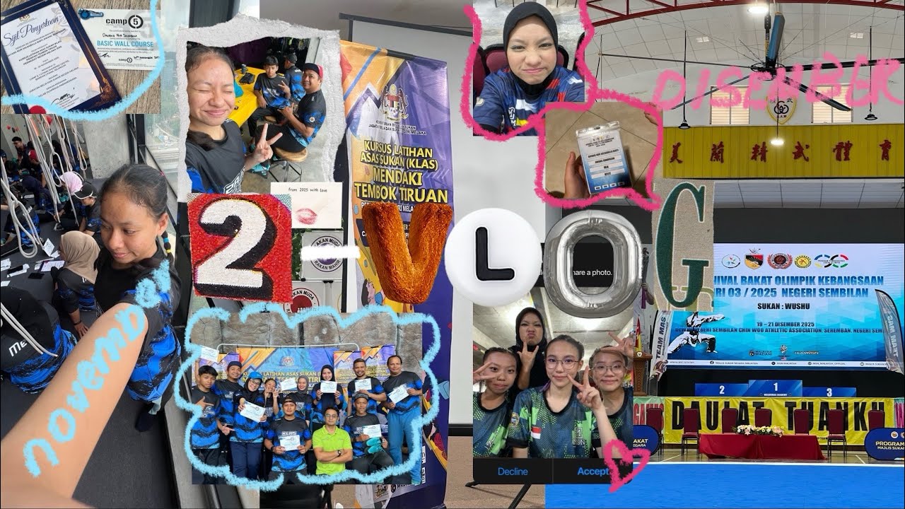 2 vlog in 1 video! Wall climbing class + wushu competition 🩷