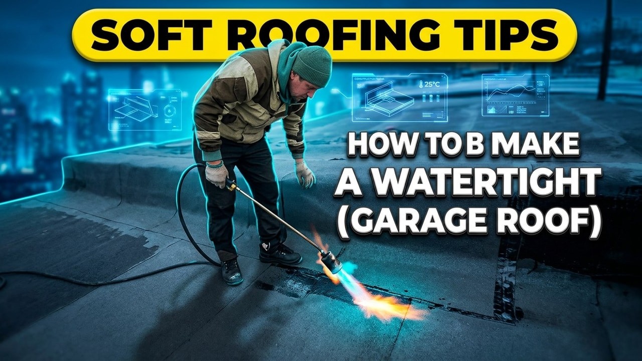 Soft Roofing Tips: How to Make a Watertight Junction (Garage Roof)
